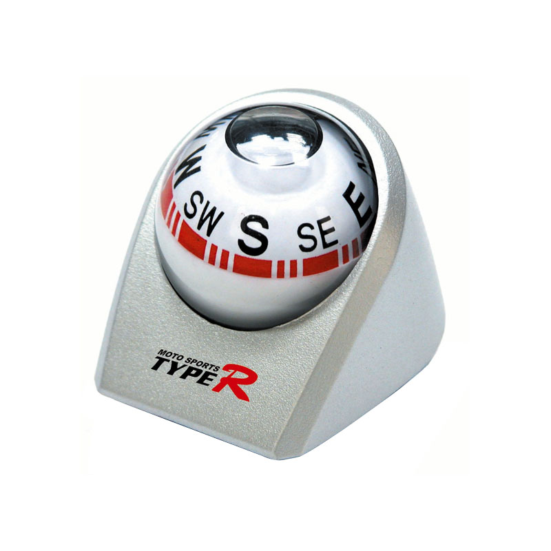Πυξίδα Αυτοκινήτου Μπάλα Type-R Ασημί TR-2119