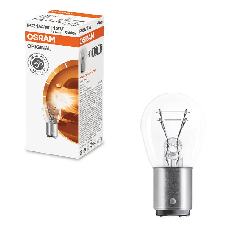 Λάμπα Αλογόνου P21/4W 12V BAZ15D Διπολική Osram 7225 1 Τεμάχιο