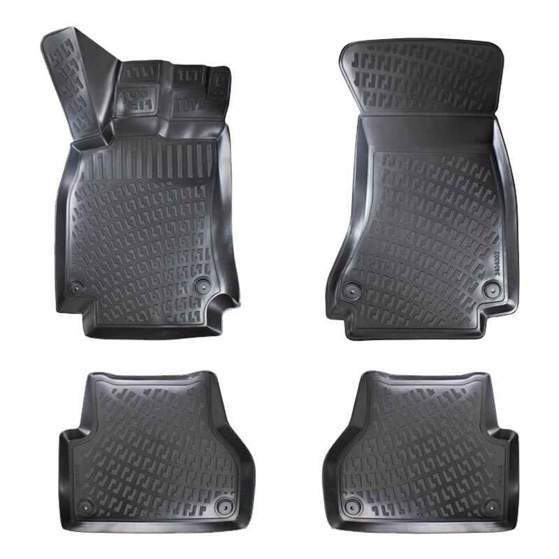 Πατάκια Σκαφάκια 3D Από Λάστιχο TPE Για Audi A4 B8 Sedan 2008-2015/ A4 B9 Sedan 2016-/ A5 2007-20015 Rizline 4 Τεμάχια Μαύρα