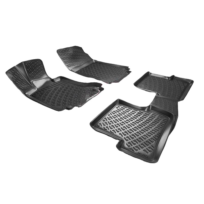 Πατάκια Σκαφάκια 3D Από Λάστιχο TPE Για Mercedes C-Class W202/W204/CLΚ W209 Rizline 4 Τεμάχια Μαύρα