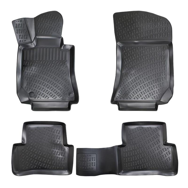 Πατάκια Σκαφάκια 3D Από Λάστιχο TPE Για Mercedes E-Class W212/W207/CLS W218/S Class W222 Rizline 4 Τεμάχια Μαύρα