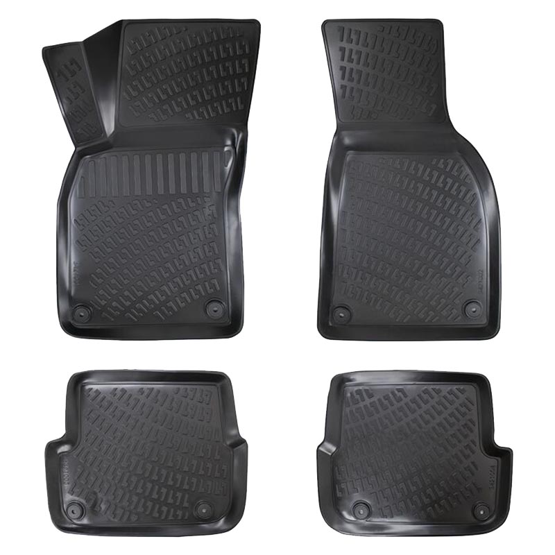 Πατάκια Σκαφάκια 3D Από Λάστιχο TPE Για Audi A4 B6 2001-2004 / A4 B7 2004-2007 Rizline 4 Τεμάχια Μαύρα
