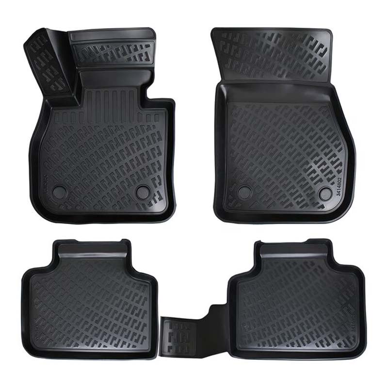 Πατάκια Σκαφάκια 3D Από Λάστιχο TPE Για Bmw X1 F48 15+ Black Rizline 4 Τεμάχια Μαύρα