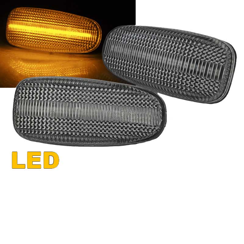 Πλαϊνά Φλας Φτερού Για Mercedes-Benz C W202 96-01 / CLK W208 97-02 / E W124 93-95 / W210 95-03 / SLK R170 96-04 / Vito W638 96-03 / Sprinter W901-W905 95-06 / VW LT 98-06 Led Λευκά