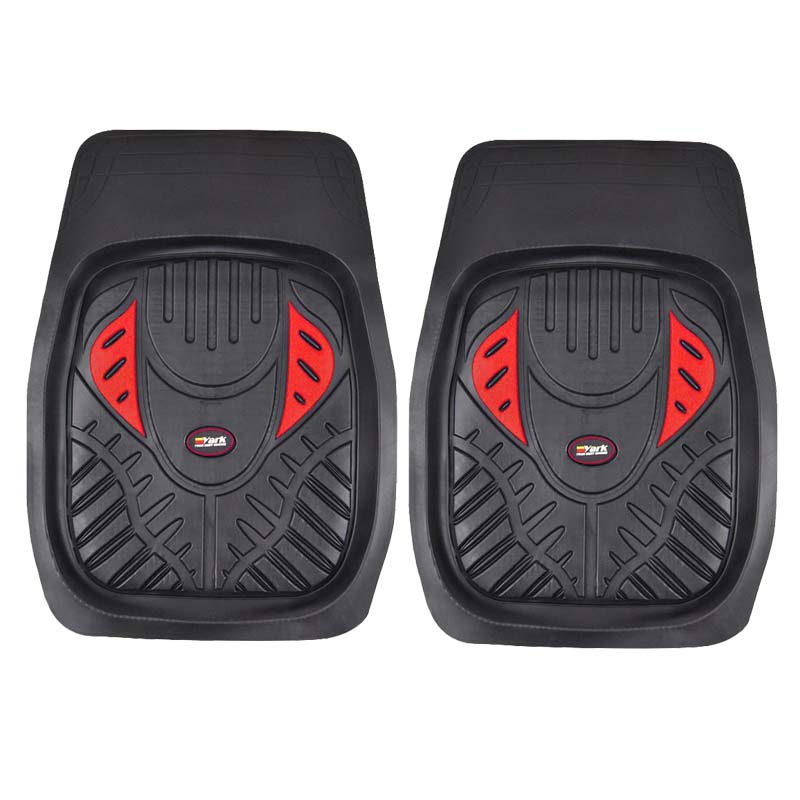 Πατάκια Αυτοκινήτου Universal Σκαφάκια Μπροστινά Μαύρα/Κόκκινο Yark 2 Τεμάχια