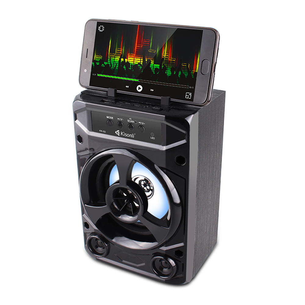 Ομιλητής Kislonli KK-02, Bluetooth, USB, SD, FM, Μαυρο - 22134