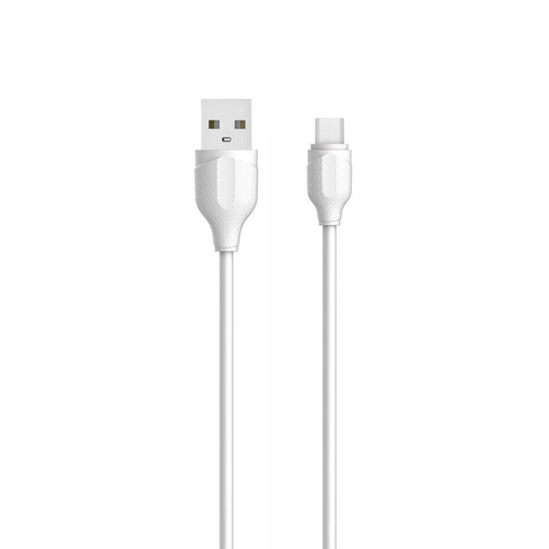 Кαλώδιο δεδομένων LDNIO LS372, Micro USB, 2.0m, Λευκό - 40073