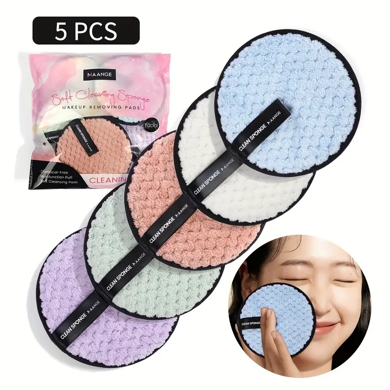 Επαναχρησιμοποιούμενα πανάκια αφαίρεσης μακιγιάζ - ντεμακιγιάζ Ultra Fiber Pad Makeup Remover Σετ 5 Τεμάχια Remedios