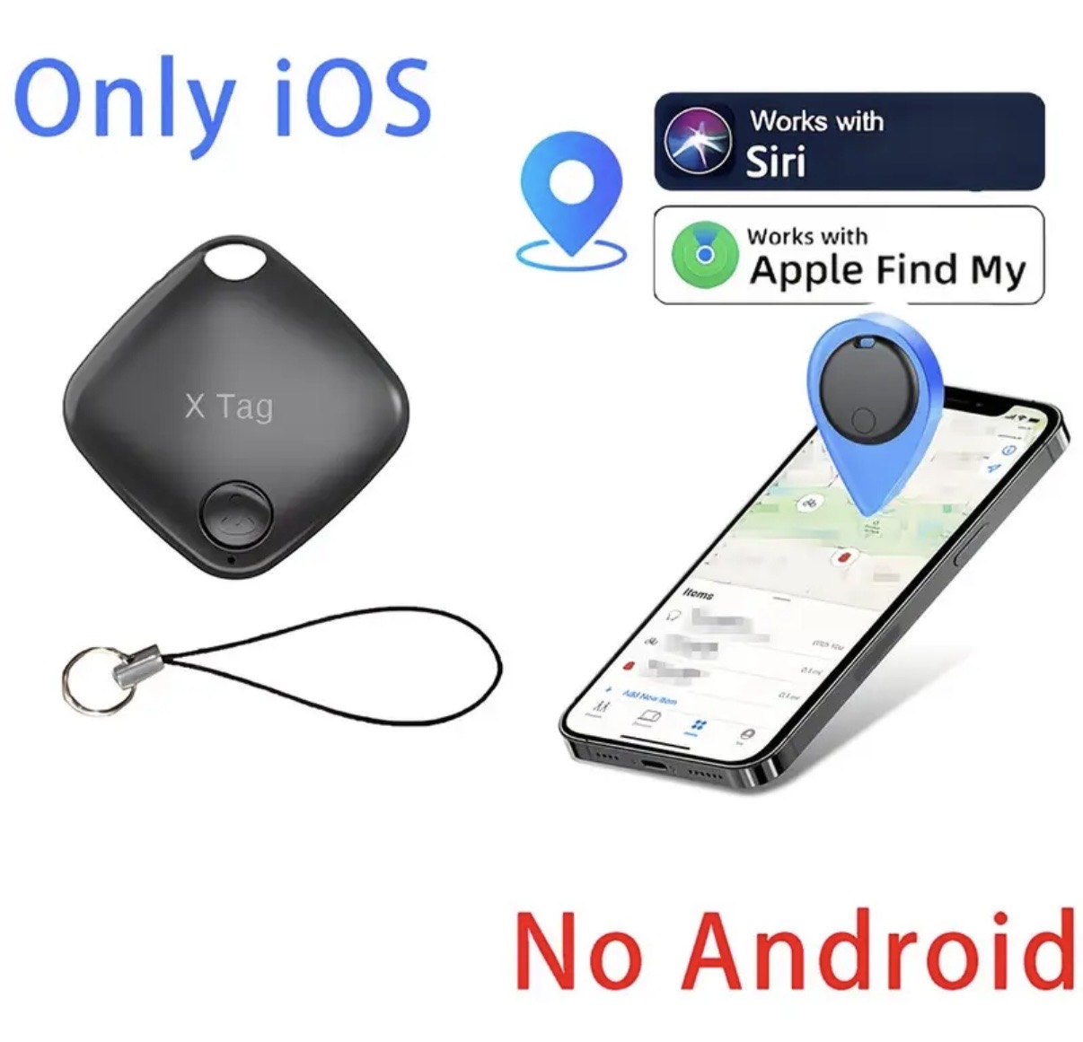 AirTag Y17 Apple Find My Μαύρο χρώμα Remedios (όχι android)