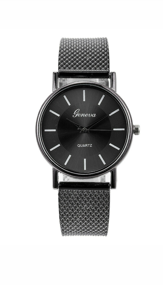 Γυναικείο Ρολόι Χειρός Yeneva Μαύρο 