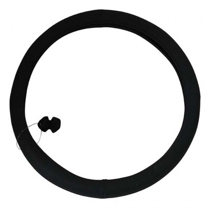 Κάλυμμα Τιμονιού Φορτηγού Δερματίνο Μαύρο X-Large 42cm