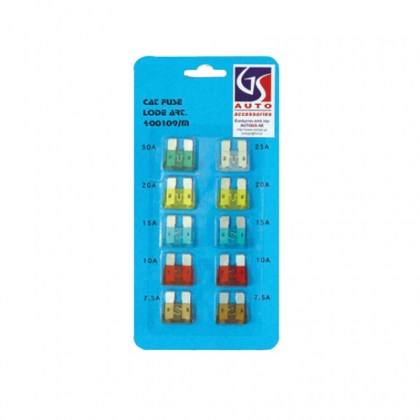 Ασφάλειες Αυτοκινήτου Διχαλωτές Μεγάλες Σε Καρτέλα Σετ 10 Τεμάχια