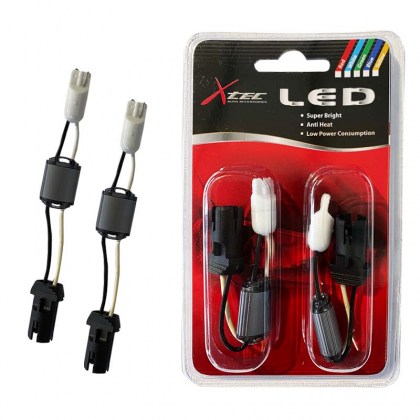 Αντίστασεις Canceller Canbus Για Led Με T10 w5w Κούμπωμα Plug & Play 5W X-Tec 2 Τεμάχια