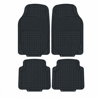 Πατάκια Αυτοκινήτου Universal Από Λάστιχο New Classic Μαύρα 4 Τεμάχια