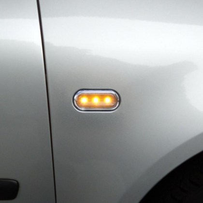 Πλαϊνά Φλας Φτερού Για VW Golf / Polo / Bora / Passat / Vento / Seat Ibiza / Cordoba Led Black 2 Τεμάχια