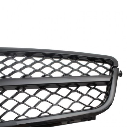 Μάσκα Για Mercedes-Benz C-Class W204 07-14 Amg C63 Look Με Μονή Γρίλια Μαύρη Γυαλιστερή 1 Τεμάχιο