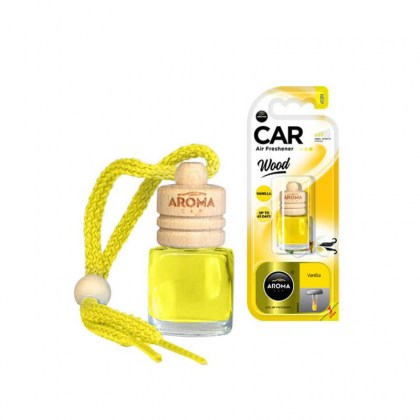 Αρωματικό Αυτοκινήτου Κρεμαστό Μπουκαλάκι Με Ξύλινο Καπάκι Aroma 6ml Με Άρωμα Βανίλια