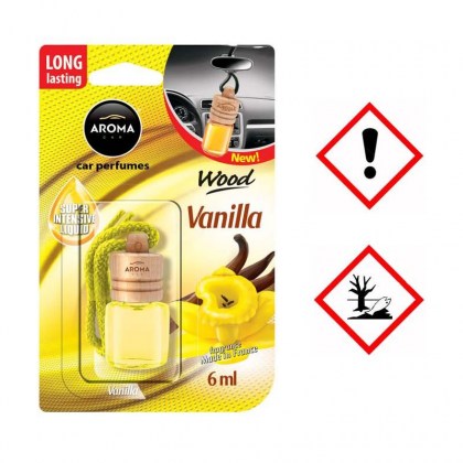 Αρωματικό Αυτοκινήτου Κρεμαστό Μπουκαλάκι Με Ξύλινο Καπάκι Aroma 6ml Με Άρωμα Βανίλια