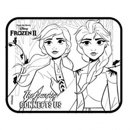 Ηλιοπροστασίες Κουρτινάκια Πλαϊνά Frozen 2 Με Πόστερ Χρωματιστμού 44 x 36 cm 2 Τεμάχια