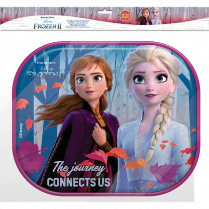 Ηλιοπροστασίες Κουρτινάκια Πλαϊνά Frozen 2 Με Πόστερ Χρωματιστμού 44 x 36 cm 2 Τεμάχια