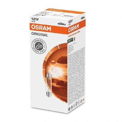 Λάμπα Σωληνωτή 41mm C10W SV8.5-8 12V 10W Osram 6411 1 Τεμάχιο