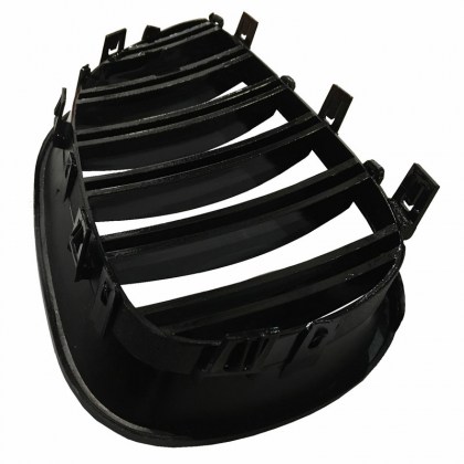 Καρδιές Μάσκας Για Bmw 5 E60 03-11 M4 Look Με Διπλή Γρίλια Μαύρο Γυαλιστερό 2 Τεμάχια