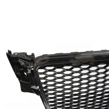 Μάσκα Για Audi A4 B8 08-11 RS4 Look Κυψελωτή Γυαλιστερό Μαύρο 1 Τεμάχιο