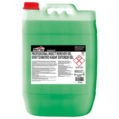 Καθαριστικό Καλοκαιρινό Παρμπρίζ Κατά Των Εντόμων Gel Feral 20lt