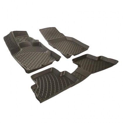 Πατάκια Σκαφάκια 3D Από Λάστιχο TPE Για Mercedes Citan 12+ / Renault Kangoo 07+ Rizline 4 Τεμάχια Μαύρα