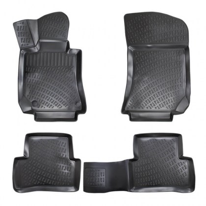 Πατάκια Σκαφάκια 3D Από Λάστιχο TPE Για Mercedes E-Class W124/W210/W211/CLS W219 Rizline 4 Τεμάχια Μαύρα
