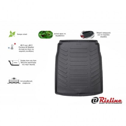 Πατάκι Πορτ-Παγκάζ 3D Σκαφάκι Από Λάστιχο TPE Για ΒΜW Series 5 E60 2003-2009 Μαύρο Rizline