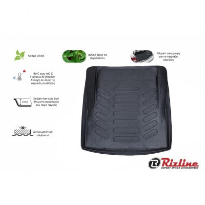 Πατάκι Πορτ-Παγκάζ 3D Σκαφάκι Από Λάστιχο TPE Για Bmw Series 3 E90 2005-2011 Μαύρο Rizline