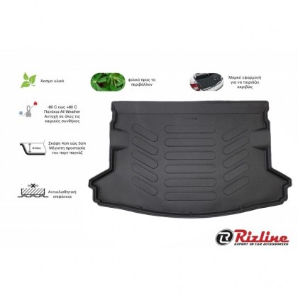 Πατάκι Πορτ-Παγκάζ 3D Σκαφάκι Από Λάστιχο TPE Για ΒΜW X5 Ε70 2007-2013 Μαύρο Rizline