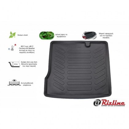 Πατάκι Πορτ-Παγκάζ 3D Σκαφάκι Από Λάστιχο TPE Για Dacia Duster 4X2 2WD 2010-2017 Μαύρο Rizline