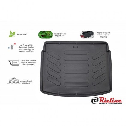 Πατάκι Πορτ-Παγκάζ 3D Σκαφάκι Από Λάστιχο TPE Για Jeep Renegate 2015- Μαύρο Rizline