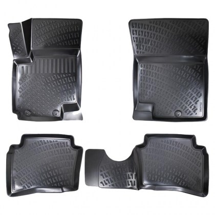 Πατάκια Σκαφάκια 3D Από Λάστιχο TPE Για Hyundai I20 2008-2014 Rizline 4 Τεμάχια Μαύρα