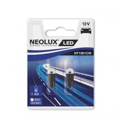 Λάμπες Led T10 12volt 0.5watt Λευκές 6000k Neolux By Osram NT1061CW-02B 2 Τεμάχια