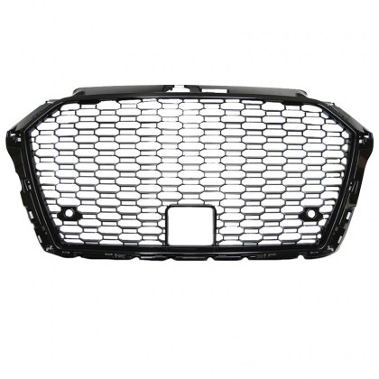Μάσκα Για Audi A3 8V 16-20 RS3 Look Κυψελωτή Γυαλιστερό Μαύρο 1 Τεμάχιο