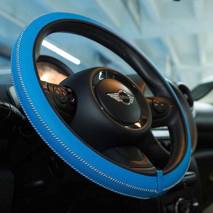 Κάλυμμα Tιμονιού Handmade Δερματίνη Μπλε Medium 37-39cm HMA10BL