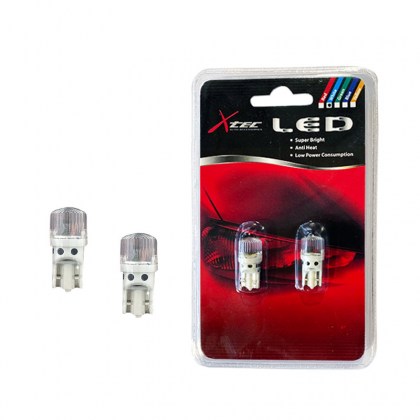 Λάμπες Led T10 12volt 3 Smd Λευκές 6000k X-Tec 2 Τεμάχια