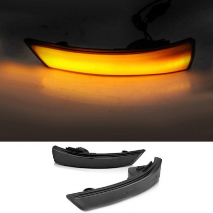 Φλας Καθρέπτη Για Ford Focus 07-18 / Mondeo 10-14 Dynamic Led Φιμέ 2 Τεμάχια