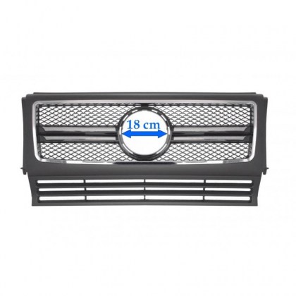 Μάσκα Για Mercedes-Benz G-Class W461 W463 90-15 Amg G55/G65 Look Μαύρο/ Χρώμιο 1 Τεμάχιο