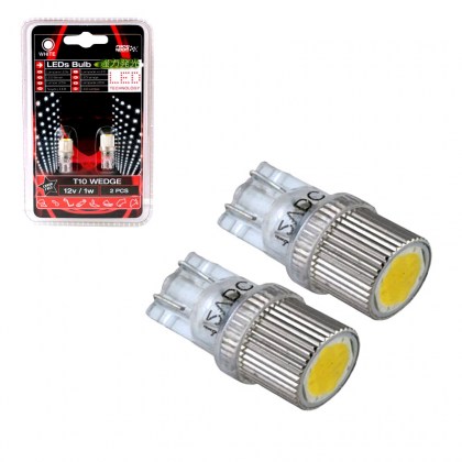 Λάμπες Led T10 12volt 1watt Λευκές Racesport LIT0237 2 Τεμάχια