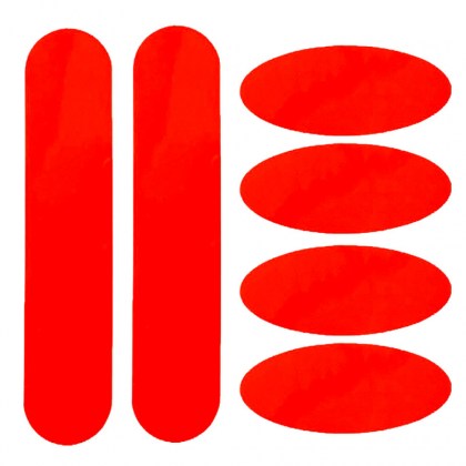 Αυτοκόλλητα Αντανακλαστικά Large 3M ΚΙΤ Συσκευασία 6 Τεμάχια Πορτοκαλί Φθορίζων 24694