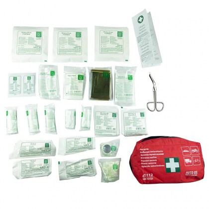 Φαρμακείο Πρώτων Βοηθειών Με Πιστοποίηση Din 13164 21.5 x12.5 x 6cm Auto GS Με 39 Είδη 18219