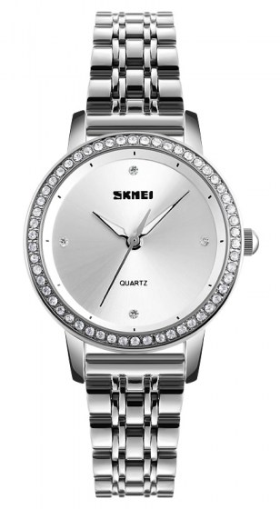 SKMEI γυναικείο ρολόι 1311SI, με μεταλλικό μπρασελέ, 31mm, 3 ATM, ασημί