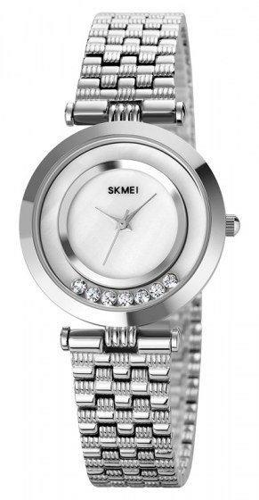 SKMEI γυναικείο ρολόι 1784SI, με μεταλλικό μπρασελέ, 31mm, 3 ATM, ασημί