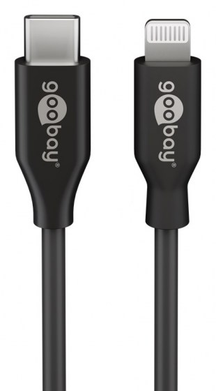 GOOBAY καλώδιο USB Type-C σε Lightning 39424, 7.5W, 1m, μαύρο
