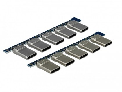 DELOCK Connector USB Type-C Male 65966, 4pin, 10τμχ