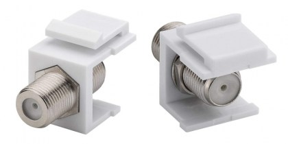 POWERTECH F-Coupler adapter CAB-N154 για patch panel, λευκό